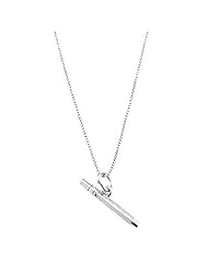 Sterling Silver Three Dimensional Pencil Necklace