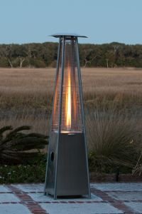 Well Traveled Living Stainless Steel Pyramid Flame Heater
