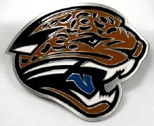 Jacksonville Jaguars Enamel Pewter Buckle, NFL Football Buckle