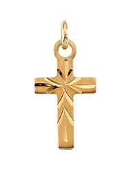 14K Gold Childrens Cross Pendant