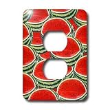 Fruit Food - Watermelon - Light Switch Covers - 2 plug outlet cover