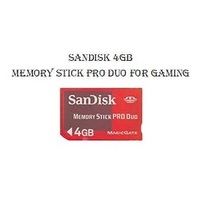 Sandisk 4GB Memory Stick Pro Duo-Gaming (SDMSG-4096-A11) Retail Package