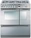 Sterling 80cm Dual Fuel Range Cooker c/w 5 Burner Gas Hob *Needs A 60mm Gap At The Sides To Allow The Door To Open* Black (STERLING800DF_BK)