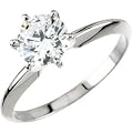 Gorgeous! Women's 14k White-gold Round (3CT) 9MM Moissanite Solitaire Engagement Ring