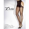 Extreme Hoisiery Open Back Thong Pantyhose, Red