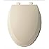 Bemis 1500EC146 Molded Wood Elongated Toilet Seat With Easy Clean and Change Hinge Almond