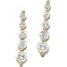 Journey Diamond Earrings 14k Yellow-gold 1 CT TW Polished earrings