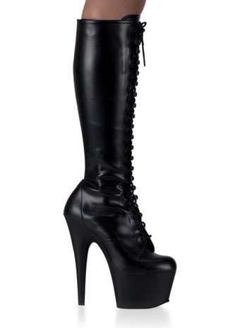 Black Lace Up Knee - 9