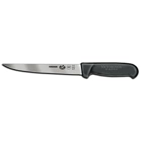 R H. Forschner by Victorinox 7-Inch Straight Boning Knife, Black Fibrox Handle by R.H. Forschner Victorinox