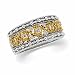 14K Two Tone Gold Diamond Bridal Anniversary Band Ring (0.25 ctw, G-H, SI1)
