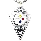 Pittsburgh Steelers Chain Necklace & Pewter Pendant - NFL Football Fan Shop Sports Team Merchandise
