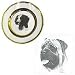 Mastiff Double Gold Plate, Porcelain by Rosalinde (7.5' diameter)