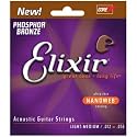 Elixir Nanoweb Light Medium Phosphor Bronze Acoustic Guitar Strings