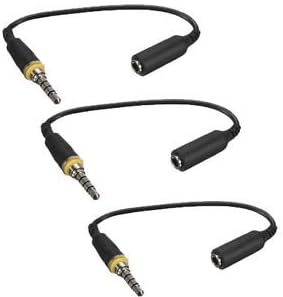 ItCoolParts® 3 pcs Generic Black Replacement Headphone Adapter For iphone 6 / iphone 6 plus / 5S / 5 / 5C Lifeproof Case Cover[Black / 3pcs]