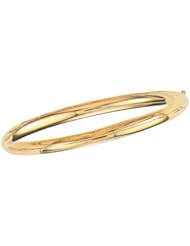 14k Yellow Gold High Polished Bangle Bracelet