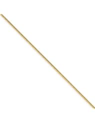 .9mm, 14 Karat Yellow Gold, Round Snake Chain - 20 inch
