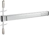 CRL Aluminum Finish Jackson 1275 Push Pad Surface Vertical Rod Panic Exit Device - Non-Handed - 36