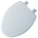 Mayfair 148E2 Slow Close Wood Elongated Toilet Seat with Lift Off Hinge, White