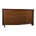 6 Drawer Double Dresser (Ark Alder) (31.92"H x 59.37"W x 22.83"D)