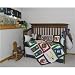 Trend Lab Navy/Cream Football 4pc Crib set