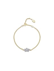 Victoria Kay 1/6ct White Diamond Princess Crown Bracelet in 14k White or Yellow Gold (J-K, I2-I3)