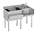 Krowne Metal 21-W54L-7 2100 Series Underbar Ice Bin/Cocktail & Blender Station 54"W x 25"D w/ 36"W 7-Circuit Cold Plate Ice Bin on Left