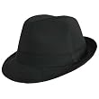 Classic Black Fedora Hat(65% polyester 35% wool)