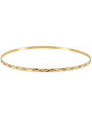 14K Yellow Gold Ladies Semanarios Solid 2.0mm Wide Bangle Bracelet