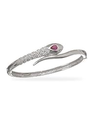 CleverSilvers Rhodium Plated Snake Bangle