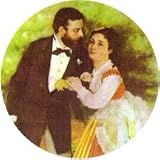 Alfred Sisley and His Wife - Renoir Big Pin