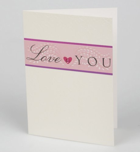 Love You Script Handcrafted Valentine Card