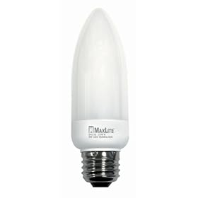 MaxLite SKC5EWW 5-Watt MiniCandle Compact Fluorescent Lamp (25-Watt equivalent)