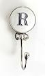 Monogram Ceramic Wall and Jewelry Hook - R Monogram Ceramic Wall and Jewelry Hook - R