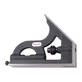 Starrett H11-1224 Cast Iron Square Head For Combination Squares, Combination Sets And Bevel Protractors, Black Wrinkle Finish