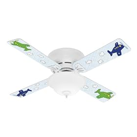 Hunter Fan 25718 Low Profile IV Plus Ceiling Fan, White with 44-Inch Airplane Blades