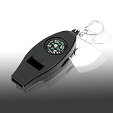 5 in 1 Safety Whistle Compass Thermometer Magnifying Glass by Great Outdoorsman