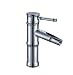 Single Handle Bamboo Shape Bath Sink Trough Spout Faucet, Chrome