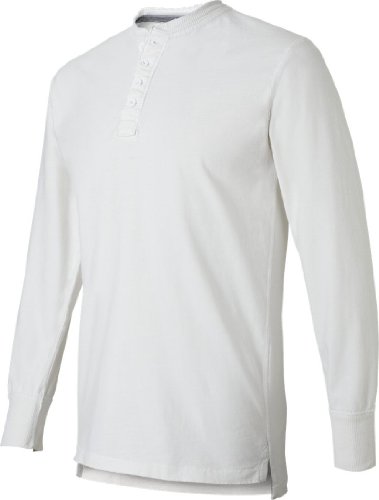 J. America Vintage Brushed Jersey Henley. 8244 - Large - Antique White