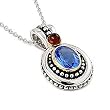 2 Tone Blue Topaz Necklace w/16" Adjustable 2 Tone Blue Topaz Necklace w/16" Adjustable