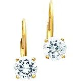 14K Gold Moissanite Earrings