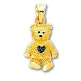 14k December BirthStone Bear Pendant