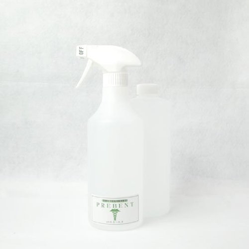 プレベント 次亜塩素酸精製水 500ml スプレーボトル入り(100ppm)+500ml詰め替え原液