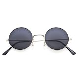 80's - 'Lennon' Round Sunglasses with Smoke Lens Sunglasses (More Colors)