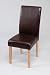 4 Oslo Brown Faux Leather Dining Chairs, Light Oak colour Solid Wood Legs