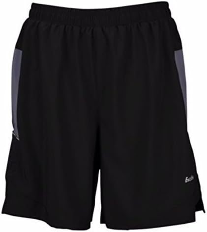 Eastbay Mens 7" Running Shorts (Medium 28-30, Black/Charcoal)