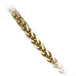 18k Two Tone White and Yellow Gold 1.8mm Wheat Chain Necklace - 20"