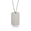 25" Stainless Steel Bead Chain and Dog Tag Necklace