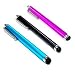 3 Pack of Black Blue Pink Stylus Universal Touch Screen Pen for Ipad 2 Ipod Iphone 4,4S,3g ,3gs, Kindle Fire,Motorola Xoom, Samsung Galaxy Tab 8.9 10.1, Blackberry Playbook HTC Flyer Evo
