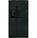 Review GE  / GE GSHF6PHXBB 25.9 cu. ft. Side-by-Side Refrigerator with 3 Glass Shelves, Clear Gallon Door Storage, Refreshment Center, Turbo Cool Setting, Integrated Ice System and External Ice/Water Dispenser: Black
