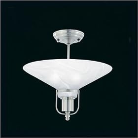 Newport Semi Flush Light in Brushed Nickel